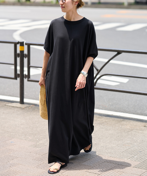 FRAMeWORK(フレームワーク)の「≪追加≫ジャージドレス2(ワンピース・レディース・グレー/ブラック・38/36)」の3枚目の写真