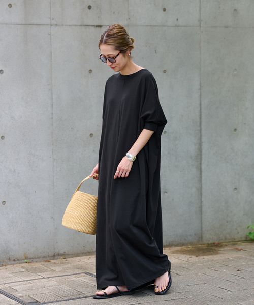 FRAMeWORK(フレームワーク)の「≪追加≫ジャージドレス2(ワンピース・レディース・グレー/ブラック・38/36)」の6枚目の写真