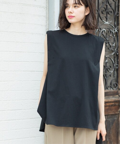 OPAQUE.CLIP(オペークドットクリップ)の「◆UV ノースリーブチュニックトップス【接触冷感/洗濯機洗い可】(Tシャツ/カットソー・レディース・ホワイト/ブラック/ダークブラウン・38/40/42)」の8枚目の写真