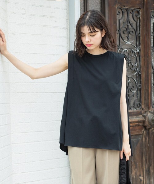 OPAQUE.CLIP(オペークドットクリップ)の「◆UV ノースリーブチュニックトップス【接触冷感/洗濯機洗い可】(Tシャツ/カットソー・レディース・ホワイト/ブラック/ダークブラウン・38/40/42)」の10枚目の写真