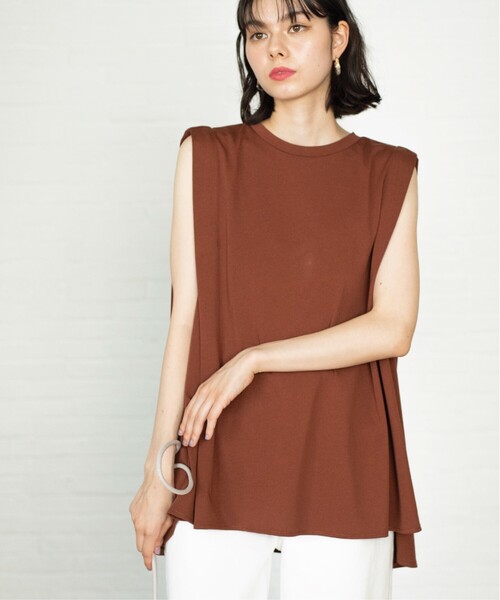 OPAQUE.CLIP(オペークドットクリップ)の「◆UV ノースリーブチュニックトップス【接触冷感/洗濯機洗い可】(Tシャツ/カットソー・レディース・ホワイト/ブラック/ダークブラウン・38/40/42)」の18枚目の写真