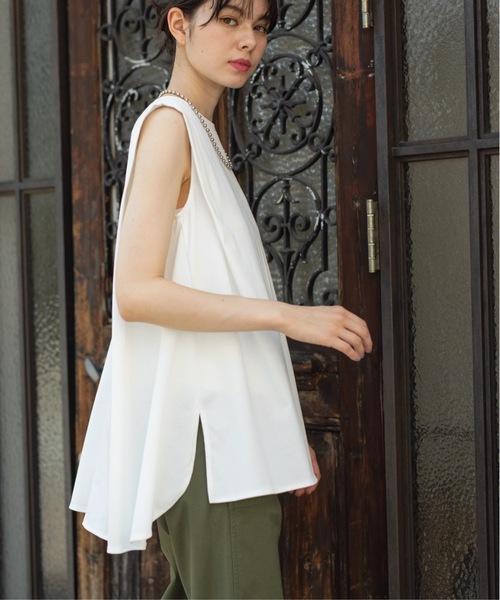 ホワイト ノースリーブ チュニック