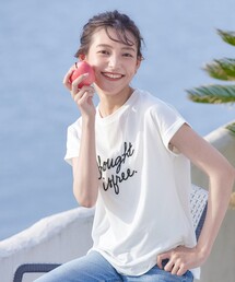 立体刺繍ロゴTシャツカットソー