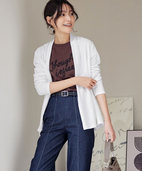Tiaclasse（ティアクラッセ）の「立体刺繍ロゴTシャツカットソー（Tシャツ/カットソー・レディース・オフホワイト/ブラウン/ブラック・FREE）」の16枚目の写真