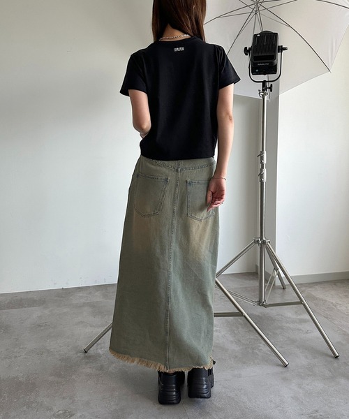 apres jour mignon（アプレジュールミニョン）の「ドロストクロップドＴ【ZOZOTOWN限定アイテム】（Tシャツ/カットソー・レディース・パープル/レッド/ブラック/オフホワイト・フリー/X-LARGE）」の19枚目の写真