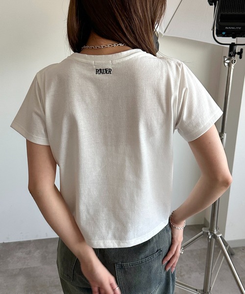 apres jour mignon（アプレジュールミニョン）の「ドロストクロップドＴ【ZOZOTOWN限定アイテム】（Tシャツ/カットソー・レディース・パープル/レッド/ブラック/オフホワイト・フリー/X-LARGE）」の9枚目の写真