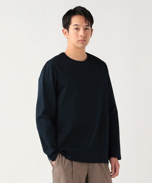 BEAMS HEART(ビームスハート)の「ラグジュアリーポンチ クルーネック カットソー(Tシャツ/カットソー・メンズ・ホワイト/ブラック/グリーン系その他5/ネイビー・MEDIUM/LARGE/X-LARGE/SMALL)」の4枚目の写真