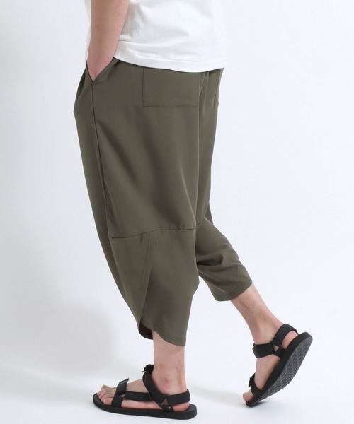 セール】サルエルアラジンパンツ/クロップドパンツ/膝下 七分丈
