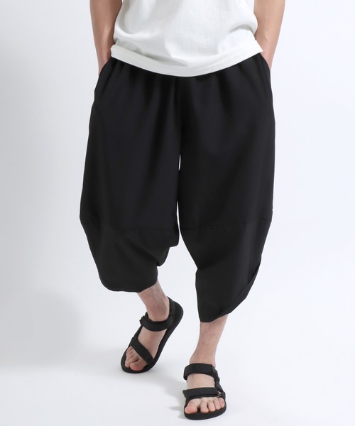 セール】サルエルアラジンパンツ/クロップドパンツ/膝下 七分丈