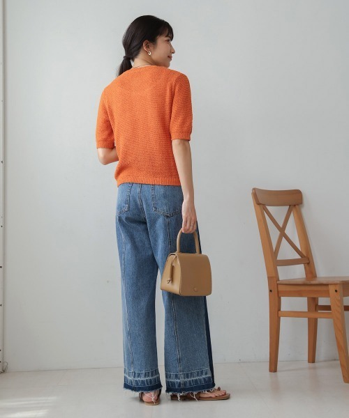 Bou Jeloud（ブージュルード）の「２ポケットニットカーディガン（カーディガン/ボレロ・レディース・ブルー/A/オレンジ・38）」の16枚目の写真