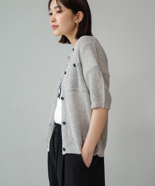 Bou Jeloud（ブージュルード）の「２ポケットニットカーディガン（カーディガン/ボレロ・レディース・ブルー/A/オレンジ・38）」の21枚目の写真