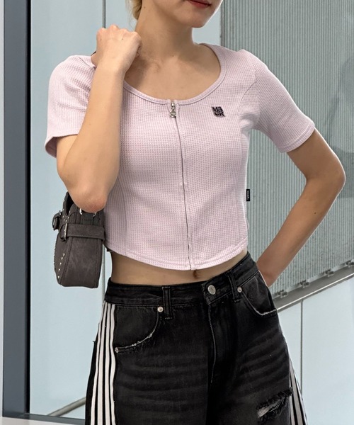 【セール】MAGPIE ROBIN／ラウンドジッパーT（Tシャツ/カットソー）｜MAGPIEROBIN（マグパイロビン） 5,522円