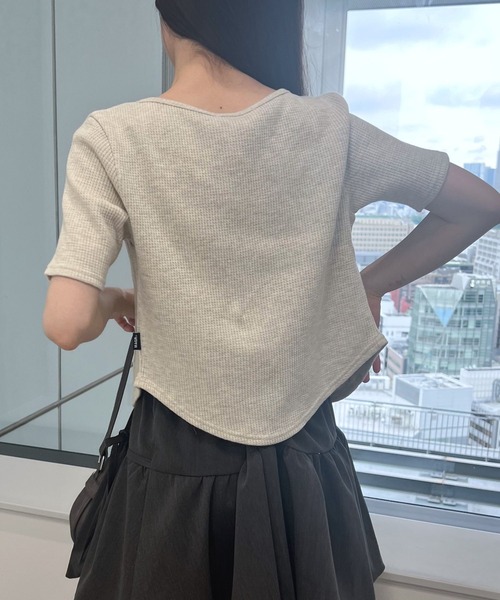 MAGPIEROBIN（マグパイロビン）の「MAGPIE ROBIN／ラウンドジッパーT（Tシャツ/カットソー・レディース・ラベンダー/ナチュラル/グレー・FREE）」の17枚目の写真