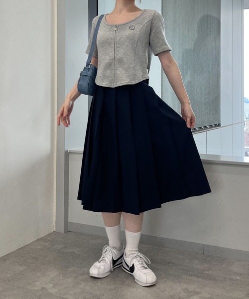 MAGPIEROBIN（マグパイロビン）の「MAGPIE ROBIN／ラウンドジッパーT（Tシャツ/カットソー・レディース・ラベンダー/ナチュラル/グレー・FREE）」の4枚目の写真