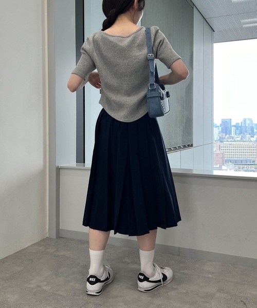 MAGPIEROBIN（マグパイロビン）の「MAGPIE ROBIN／ラウンドジッパーT（Tシャツ/カットソー・レディース・ラベンダー/ナチュラル/グレー・FREE）」の5枚目の写真