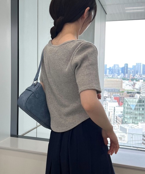 MAGPIEROBIN（マグパイロビン）の「MAGPIE ROBIN／ラウンドジッパーT（Tシャツ/カットソー・レディース・ラベンダー/ナチュラル/グレー・FREE）」の10枚目の写真