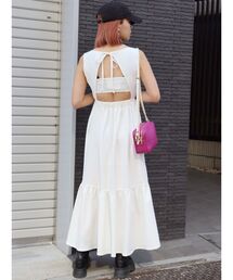 EVRIS | バックシャーリングロングワンピース(ワンピース)