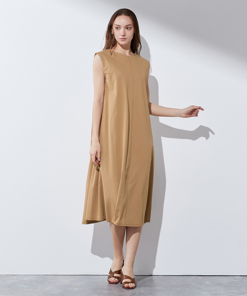 LE SOUK HOLIDAY(ルスークホリデー)の「ノースリーブワンピース(ワンピース・レディース・チャコールグレー/ベージュ/グリーン・L/M)」の1枚目の写真