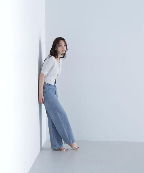 NATURAL BEAUTY BASIC(ナチュラルビューティーベーシック)の「リボンショートラメカーディガン(カーディガン/ボレロ・レディース・グレー/ブルー/ブラック・FREE)」の20枚目の写真