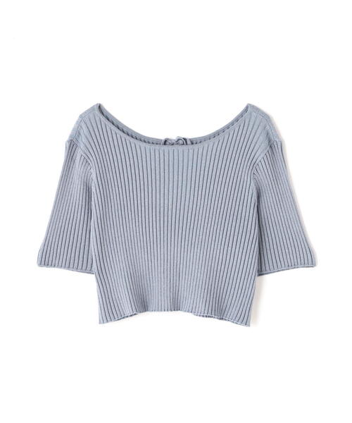 NATURAL BEAUTY BASIC(ナチュラルビューティーベーシック)の「リボンショートラメカーディガン(カーディガン/ボレロ・レディース・グレー/ブルー/ブラック・FREE)」の12枚目の写真