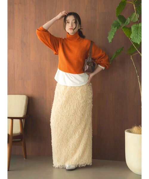 Ungrid（アングリッド）の「ラウンドロングスリーブTee（Tシャツ/カットソー・レディース・オフホワイト・FREE）」の6枚目の写真