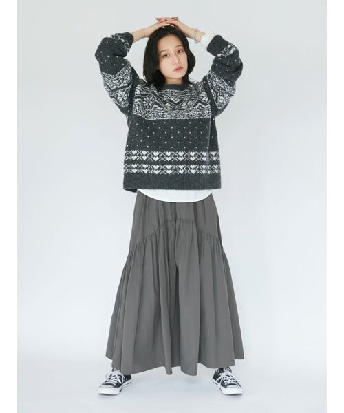 Ungrid（アングリッド）の「ラウンドロングスリーブTee（Tシャツ/カットソー・レディース・オフホワイト・FREE）」の12枚目の写真