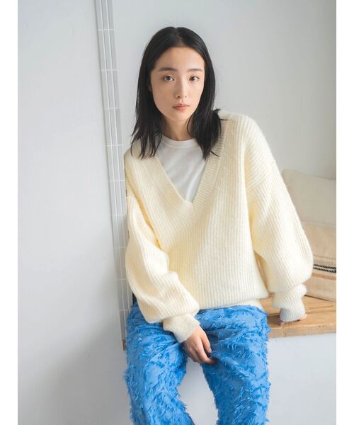 Ungrid（アングリッド）の「ラウンドロングスリーブTee（Tシャツ/カットソー・レディース・オフホワイト・FREE）」の16枚目の写真