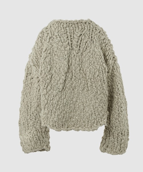 HAKUJI(ハクジ)の「Hand-knitted LS sweater(ニット/セーター・レディース・アイボリー/サンドベージュ・FREE)」の3枚目の写真