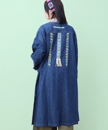 チチカカ（チチカカ）の「Rico メヒコデニム刺繍ロングジャケット（デニムジャケット）」