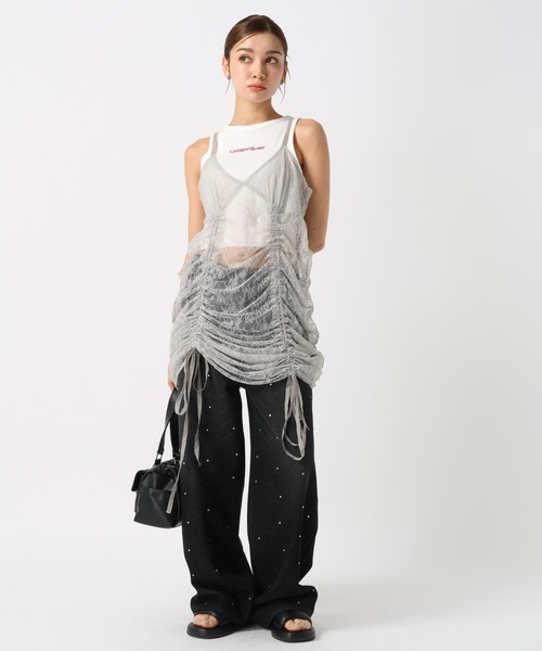 FOREVER 21（フォーエバー トゥエンティーワン）の「【2024FW】2WAYレースキャミワンピース（ワンピース・レディース・ナチュラル/グレー/ブラック・FREE）」の19枚目の写真