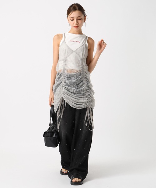 FOREVER 21（フォーエバー トゥエンティーワン）の「【2024FW】2WAYレースキャミワンピース（ワンピース・レディース・ナチュラル/グレー/ブラック・FREE）」の20枚目の写真