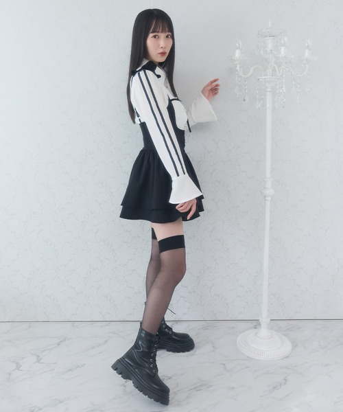 DearMyLoveMillor(ディアマイラブミラー)の「レースアップタンクソールブーツ(ブーツ・レディース・ブラック・25cm/24.5cm/24cm/23.5cm/23cm/22.5cm)」の6枚目の写真