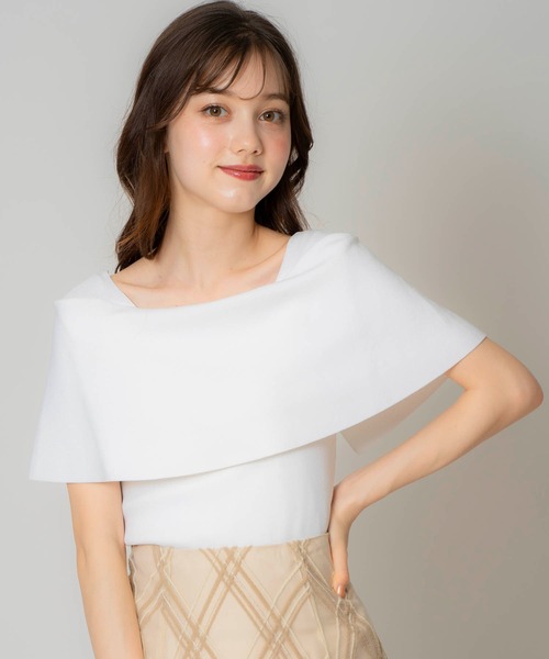 NOELA（ノエラ）の「２ＷＡＹバーサカラーニット（ニット/セーター・レディース・ラベンダー/ライトグリーン/ブラック/オフホワイト・フリー）」の2枚目の写真