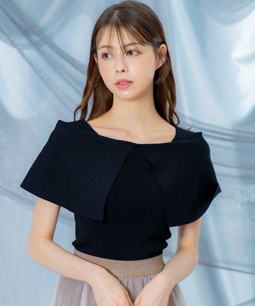 NOELA（ノエラ）の「２ＷＡＹバーサカラーニット（ニット/セーター・レディース・ラベンダー/ライトグリーン/ブラック/オフホワイト・フリー）」の3枚目の写真