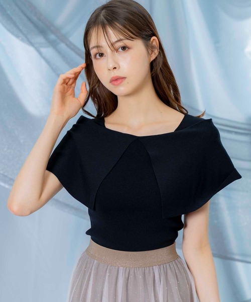 NOELA（ノエラ）の「２ＷＡＹバーサカラーニット（ニット/セーター・レディース・ラベンダー/ライトグリーン/ブラック/オフホワイト・フリー）」の6枚目の写真