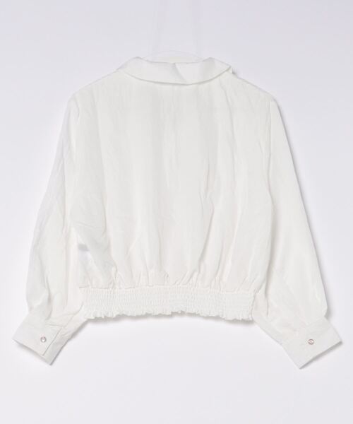 GORGE（ゴージ）の「《BIG襟×ウエストギャザー》レディース ストライプシャツ 多ボタンデザイン 春夏秋（シャツ/ブラウス・レディース・ホワイト×ネイビー/オフホワイト/ホワイト系その他・F）」の15枚目の写真