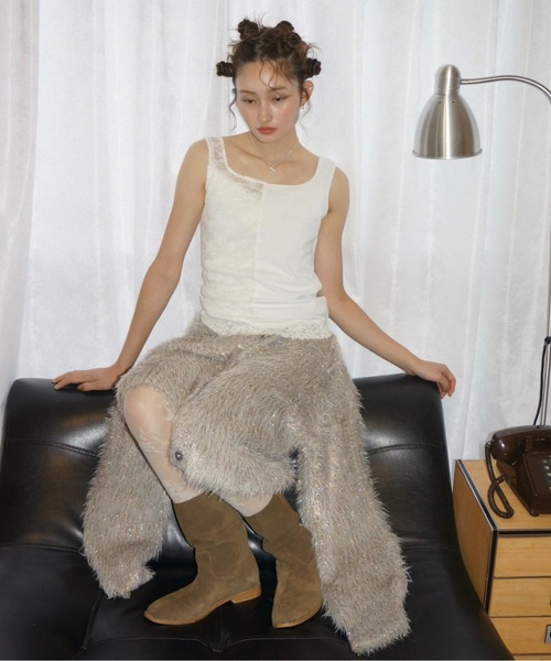 glitter＆feather yarn cardigan / ラメフェザーヤーンカーディガン