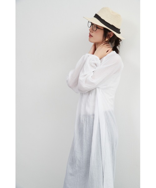 On One's Own(オンワンズオン)の「On One's Own 綿混シアー長袖チュニックワンピ(チュニック・レディース・ブラック/ブルー/ホワイト/ピンク系/ラベンダー・FREE)」の13枚目の写真