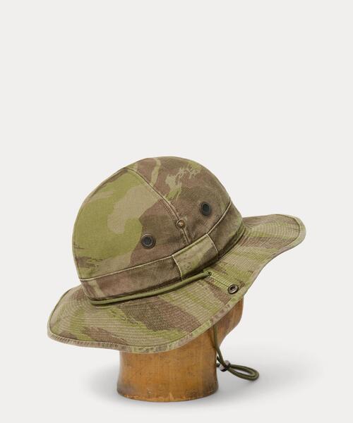 RRL カモ柄バケットハット RRL（ダブル アール エル）の「カモ ツイル バケット ハット