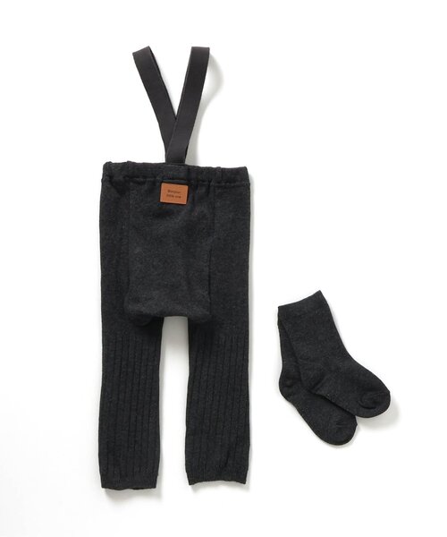 apres les cours（アプレレクール）の「サスペンダー付きレギンスセット（レギンス/スパッツ・キッズ・マスタード/ブラック/アイボリー・80）」の18枚目の写真