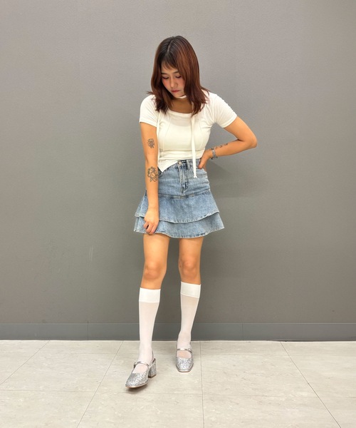 EVOL(イーボル)の「【EVOL】スクエアバックバンドメリージェーンパンプス IX5538(パンプス・レディース・ブラック/シルバー・S/M/L)」の16枚目の写真