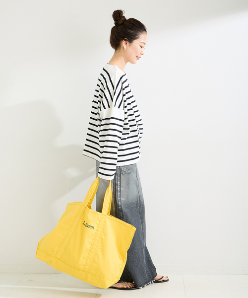 MONT KEMMEL（モンケメル）の「MONT KEMMEL/モンケメル 別注 BIGシルエットボーダーI/T（Tシャツ/カットソー・レディース・ネイビー/レッド/ブラック・FREE）」の5枚目の写真