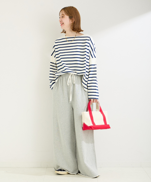 MONT KEMMEL（モンケメル）の「MONT KEMMEL/モンケメル 別注 BIGシルエットボーダーI/T（Tシャツ/カットソー・レディース・ネイビー/レッド/ブラック・FREE）」の11枚目の写真