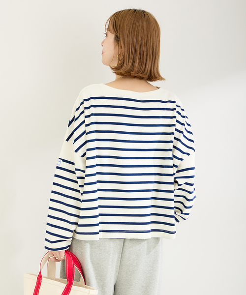 MONT KEMMEL（モンケメル）の「MONT KEMMEL/モンケメル 別注 BIGシルエットボーダーI/T（Tシャツ/カットソー・レディース・ネイビー/レッド/ブラック・FREE）」の18枚目の写真