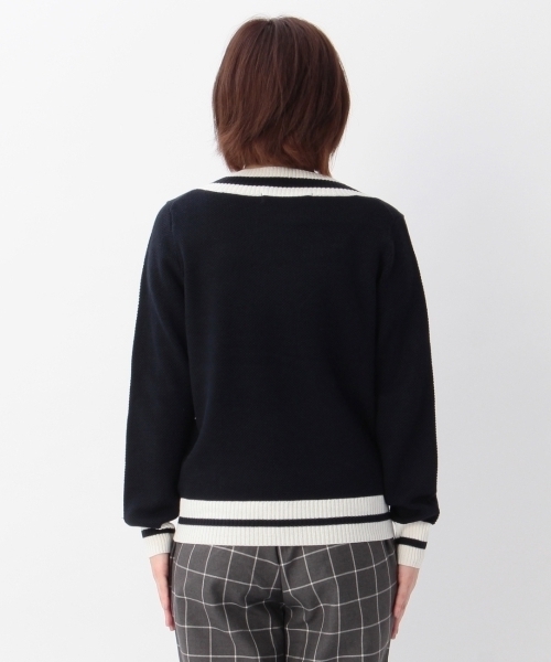 THE EMPORIUM(ジエンポリアム)の「鹿の子チルデンニット(ニット/セーター・レディース・ホワイト/グレー/ブルー・38/40)」の8枚目の写真