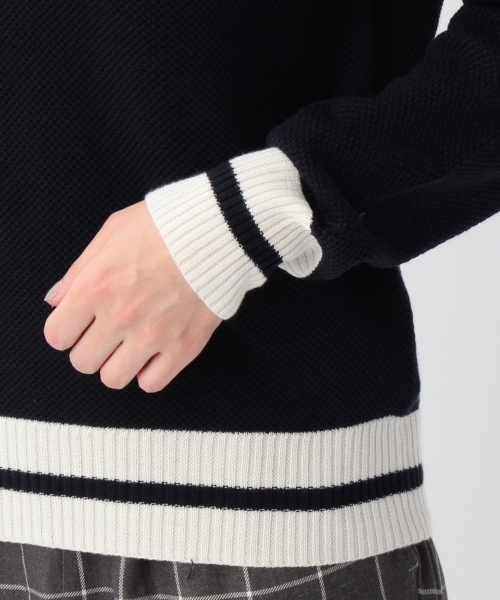 THE EMPORIUM(ジエンポリアム)の「鹿の子チルデンニット(ニット/セーター・レディース・ホワイト/グレー/ブルー・38/40)」の10枚目の写真