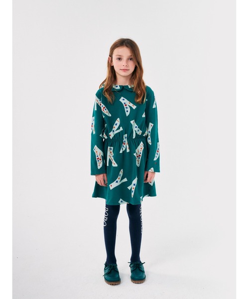 BOBO CHOSES（ボボショーズ）の「Magic Shoes all over dress（ワンピース・キッズ・ダークグリーン・6-7YEAR/4-5YEAR/2-3YEAR/8-9y）」の8枚目の写真