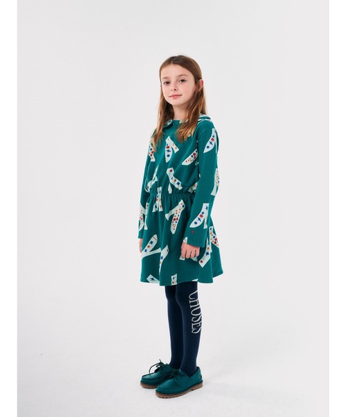 BOBO CHOSES（ボボショーズ）の「Magic Shoes all over dress（ワンピース・キッズ・ダークグリーン・6-7YEAR/4-5YEAR/2-3YEAR/8-9y）」の3枚目の写真