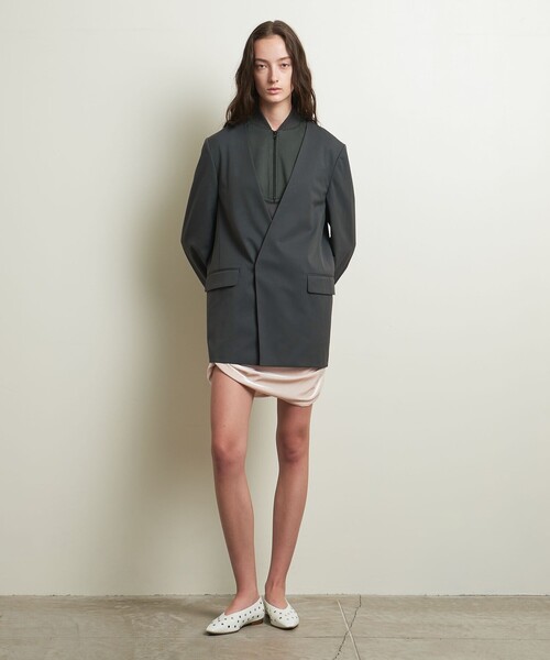 【セール】＜ATTISESSION＞ジャージー ジップ ロングスリーブ（Tシャツ/カットソー）｜ATTISESSION（アティセッション）