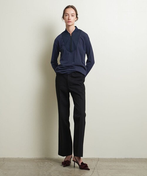 【セール】＜ATTISESSION＞ジャージー ジップ ロングスリーブ（Tシャツ/カットソー）｜ATTISESSION（アティセッション）